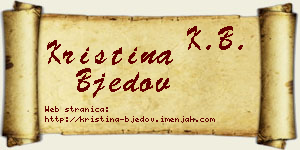 Kristina Bjedov vizit kartica
